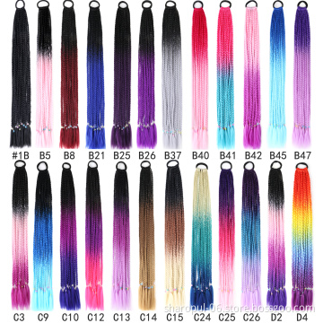 Box braids 24inch length ombre color braiding hair Ponytail